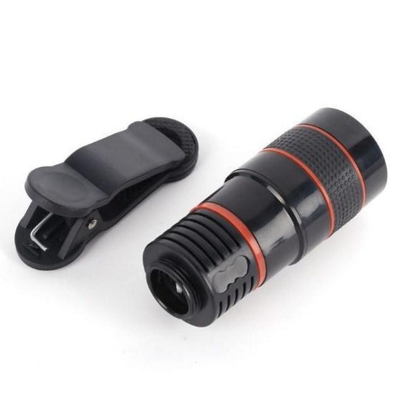 8X Zoom Telephoto Lens Cell Phone Camera Lens for iPhone, Samsung, Huawei, External Lens HD No Vignetting Monocular Telescope - Black 8X Zoom Telephoto Lens Cell Phone Camera Lens for iPhone, Samsung, Huawei, External Lens HD No Vignetting Monocular Telescope - Black